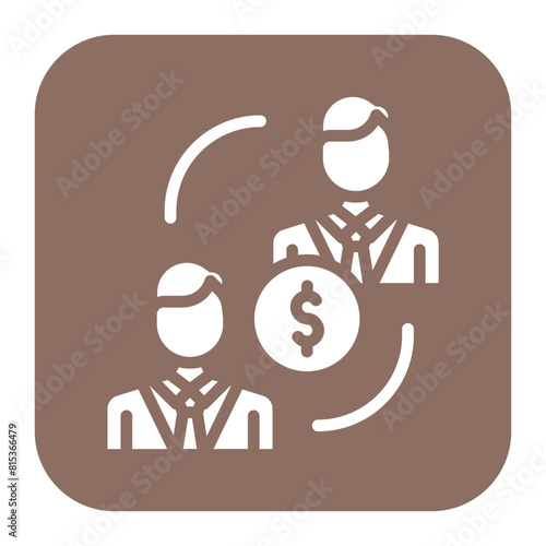P2P Lending icon vector image. Can be used for Crowdfunding.