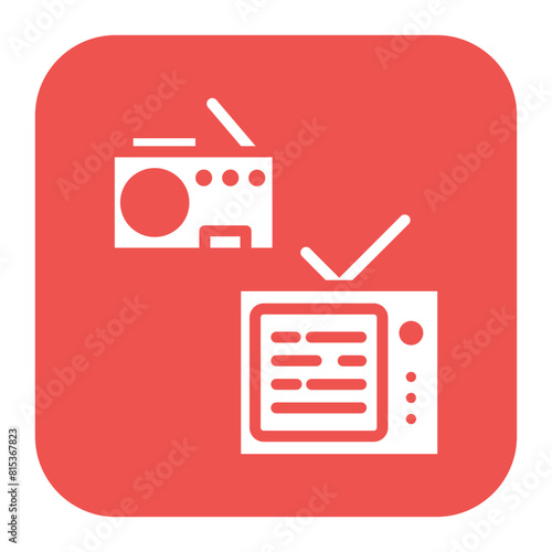 Analogue Media icon vector image. Can be used for New Media.