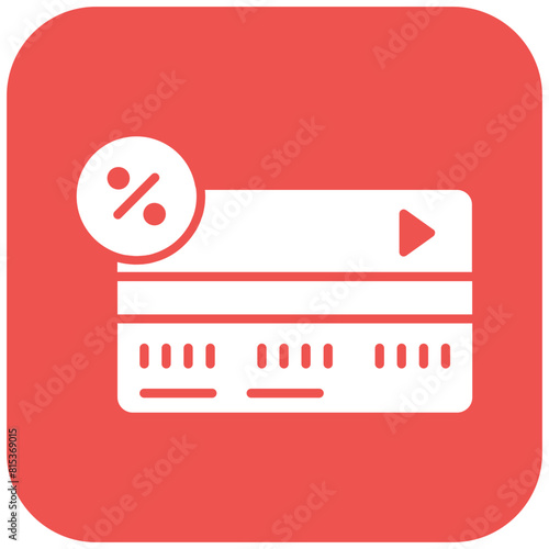 Credit Card Installment icon vector image. Can be used for Web Store.