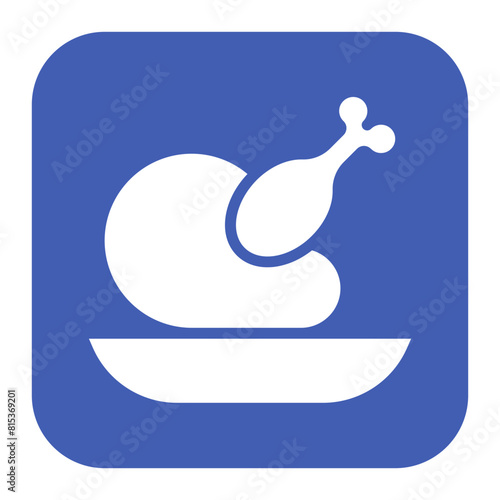 Chicken Dinner icon vector image. Can be used for Battle Royale.