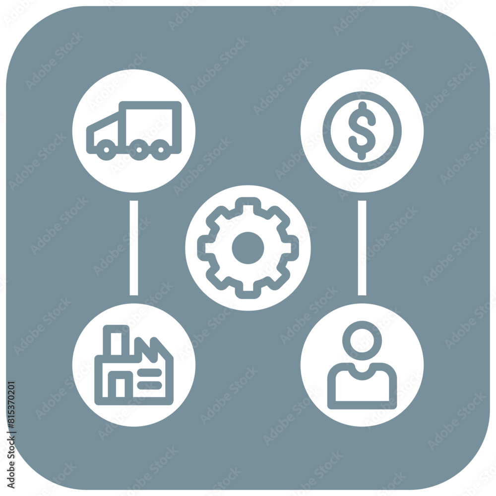 Circular Supply Chain icon vector image. Can be used for Economy. Circular Supply Chain icon vector image. Can be used for Economy.