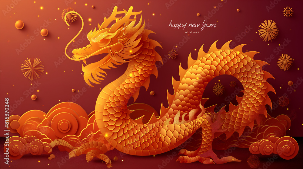 Fototapeta premium chinese new year dragon