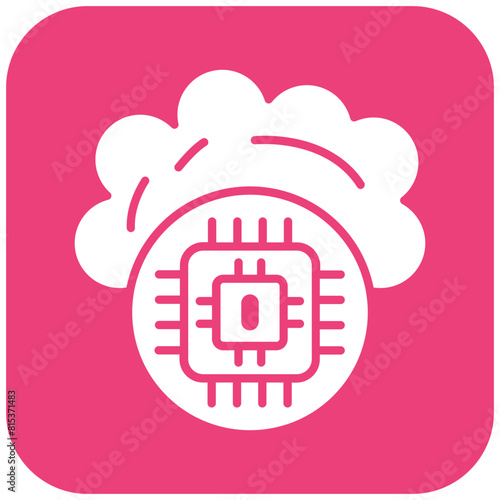 Cloud Circuit icon vector image. Can be used for Web Hosting.