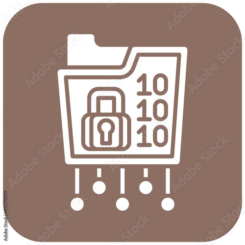 Database Encryption icon vector image. Can be used for Web Hosting.