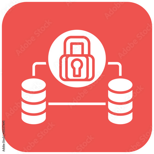 Database Protection icon vector image. Can be used for Web Hosting.