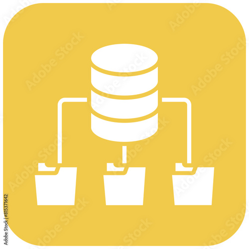 Database Architecture icon vector image. Can be used for Web Hosting.