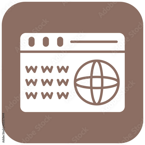 Domain icon vector image. Can be used for Web Hosting.
