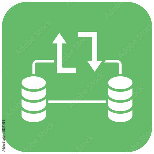 Database Transfer icon vector image. Can be used for Web Hosting.