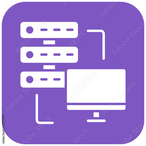Dedicated Server icon vector image. Can be used for Web Hosting.
