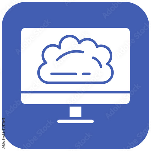 Desktop icon vector image. Can be used for Web Hosting.
