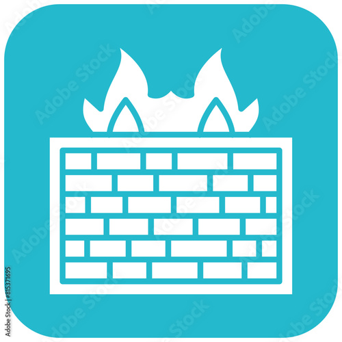 Firewall icon vector image. Can be used for Web Hosting.
