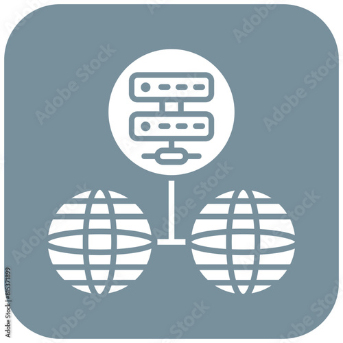 Network Server icon vector image. Can be used for Web Hosting.