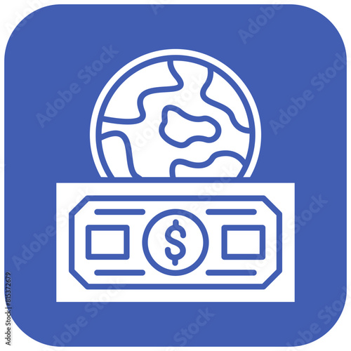 Send Money Overseas icon vector image. Can be used for Online Money Services.
