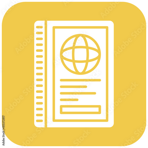 Passport icon vector image. Can be used for Online Money Services.