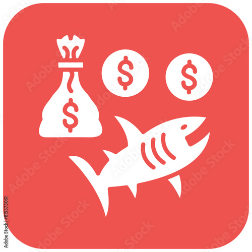 Loan Shark icon vector image. Can be used for Online Money Services.