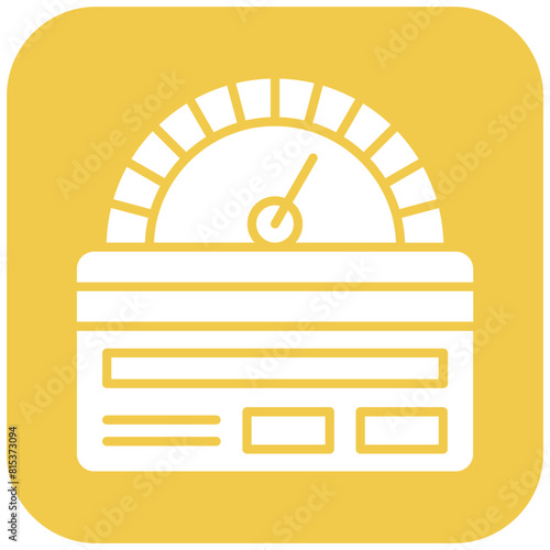 Credit Card Limit icon vector image. Can be used for Online Money Services.