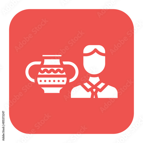 Curator Male icon vector image. Can be used for Museum.