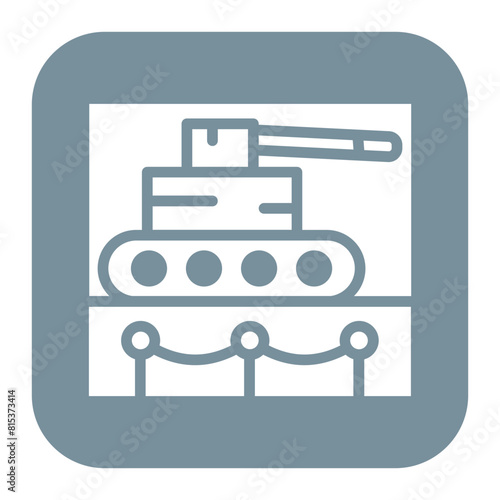 Military Museum icon vector image. Can be used for Museum.