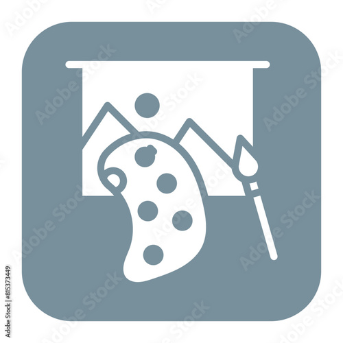 Painting icon vector image. Can be used for Museum.