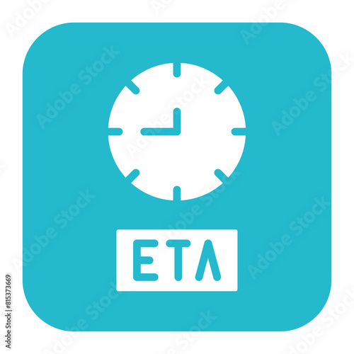 Eta icon vector image. Can be used for Airline.