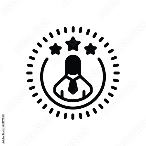 Black solid icon for reputation