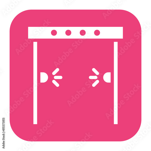 Metal Detector icon vector image. Can be used for Airline.
