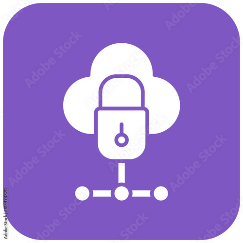 Cloud Security icon vector image. Can be used for GDPR.