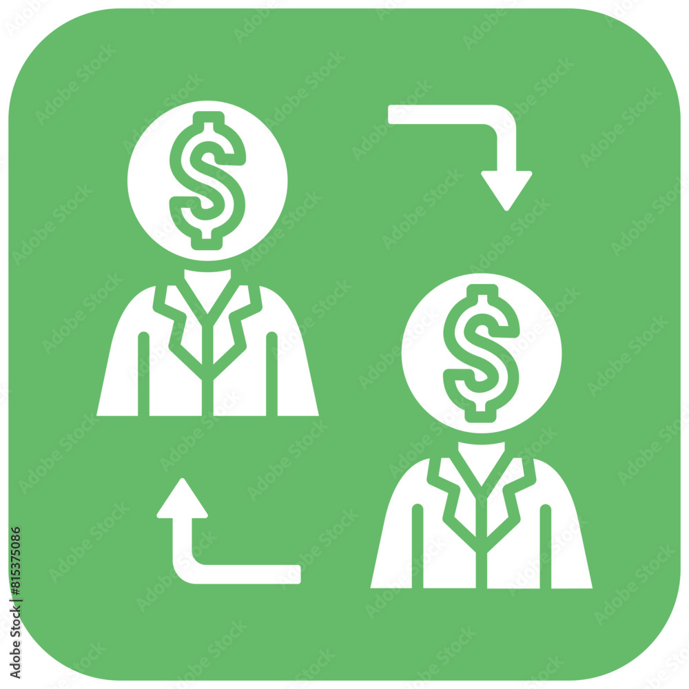 P2P Landing icon vector image. Can be used for Fintech. P2P Landing icon vector image. Can be used for Fintech.