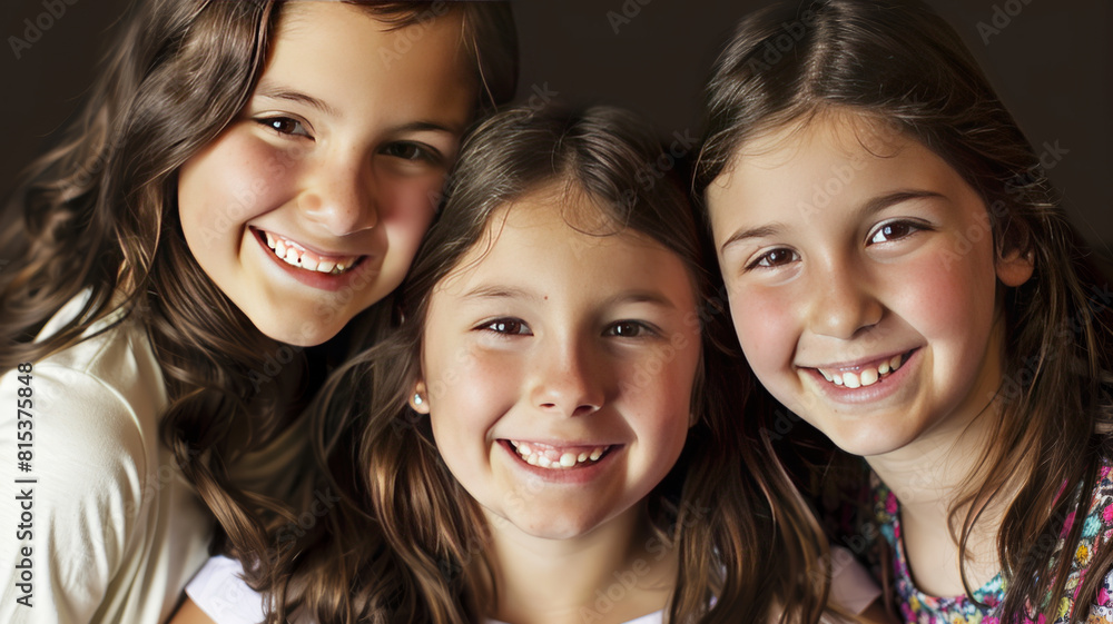 picture of smiling daughters,generative ai