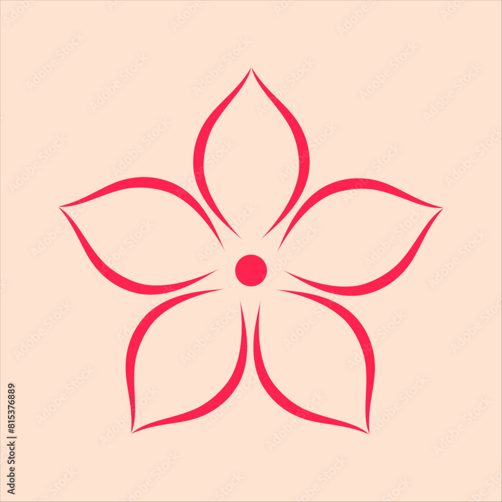 Pink flower vector for different designs Pink flower vector for different designs
