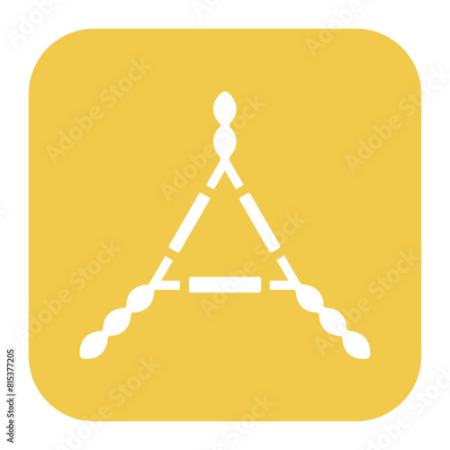 Clay Triangle icon vector image. Can be used for Science.