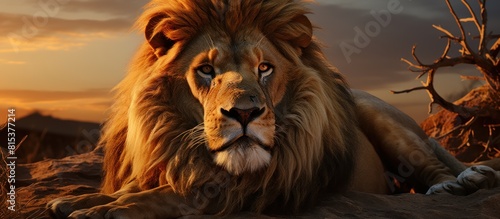 The Lion king from serengeti natural park in Tanzania