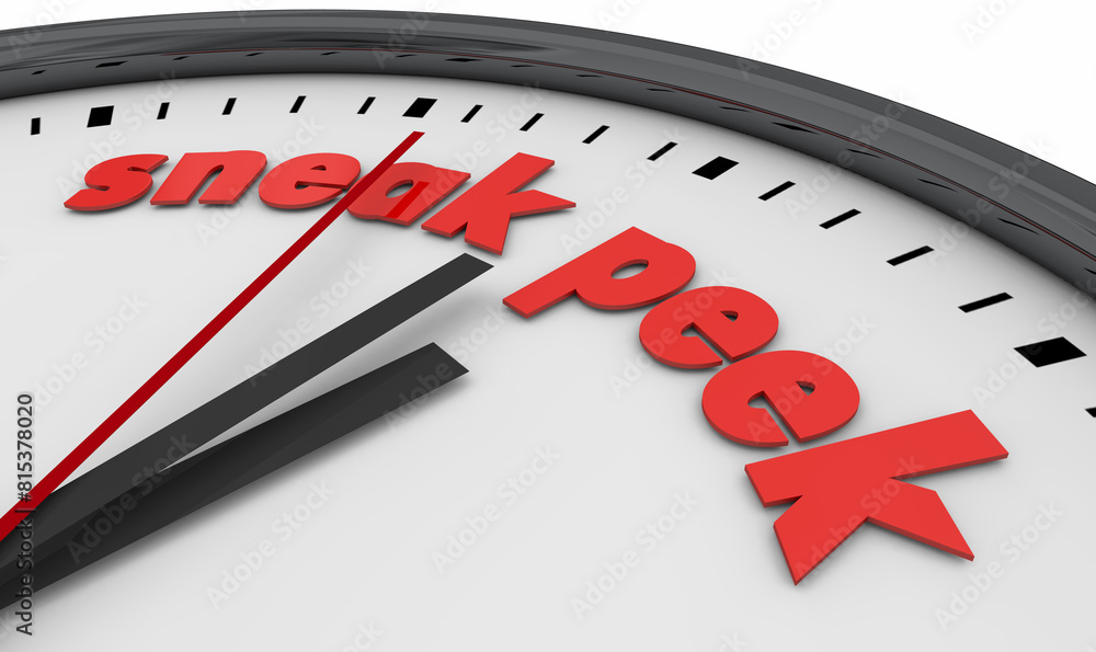 Sneak Peek Clock Special Preview Close Look Limited Time Coming Soon 3d Illustration Sneak Peek Clock Special Preview Close Look Limited Time Coming Soon 3d Illustration
