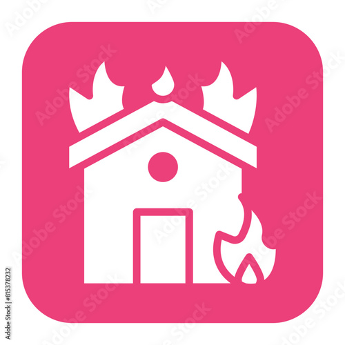 Burning House icon vector image. Can be used for Prison.