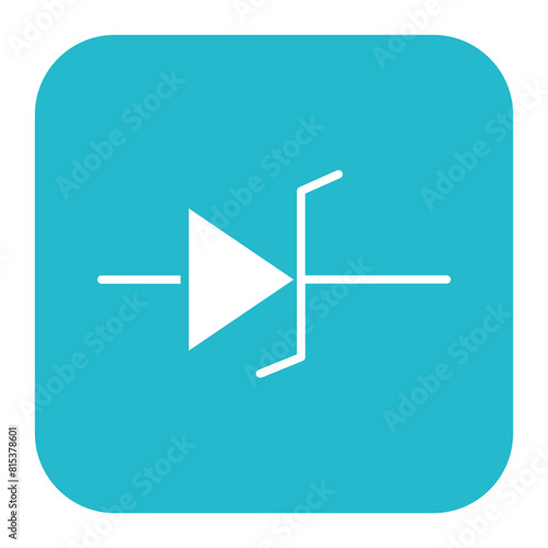 Diode icon vector image. Can be used for Electric Circuits. photo
