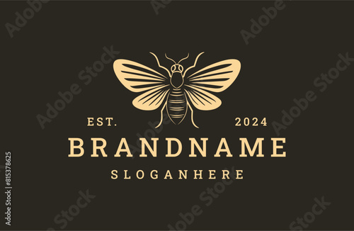 Bee logo icon design template vector illustration