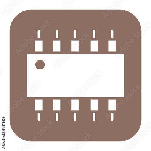 Integrated Circuit icon vector image. Can be used for Electric Circuits.
