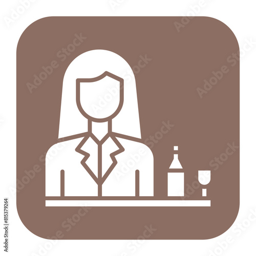 Bartender icon vector image. Can be used for Women.