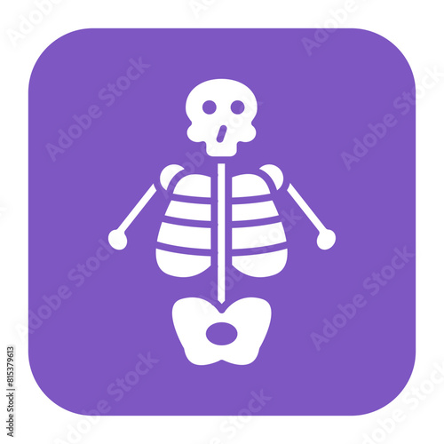 Skeleton icon vector image. Can be used for Human Anatomy.