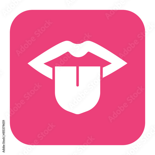 Tongue icon vector image. Can be used for Human Anatomy.