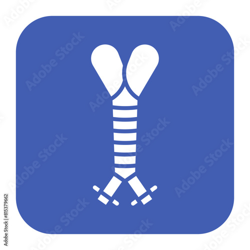 Trachea icon vector image. Can be used for Human Anatomy.