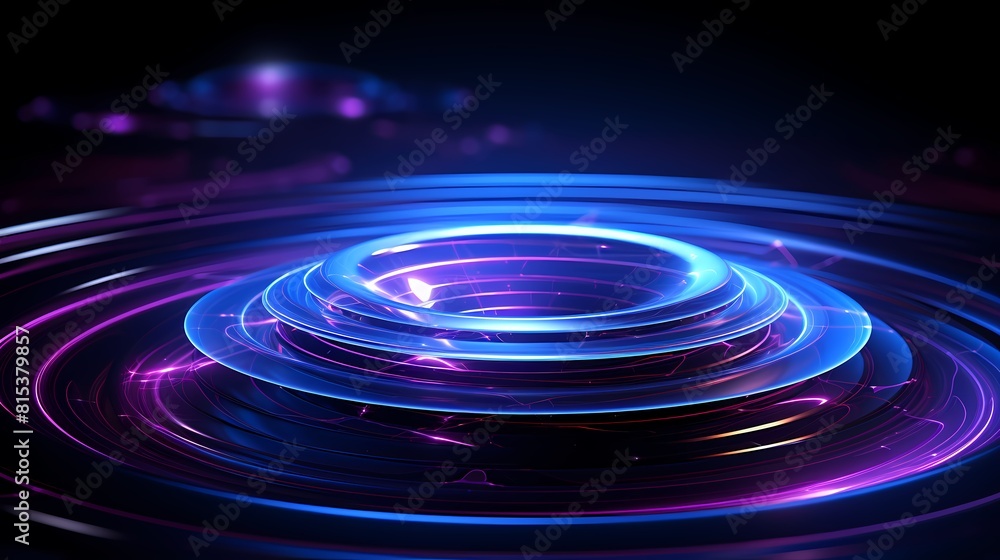 Digital technology blue and purple rotating disk poster PPT background Digital technology blue and purple rotating disk poster PPT background