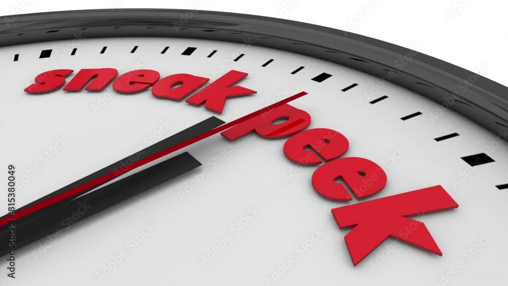 Sneak Peek Clock Special Preview Close Look Limited Time Coming Soon 3d Animation Sneak Peek Clock Special Preview Close Look Limited Time Coming Soon 3d Animation