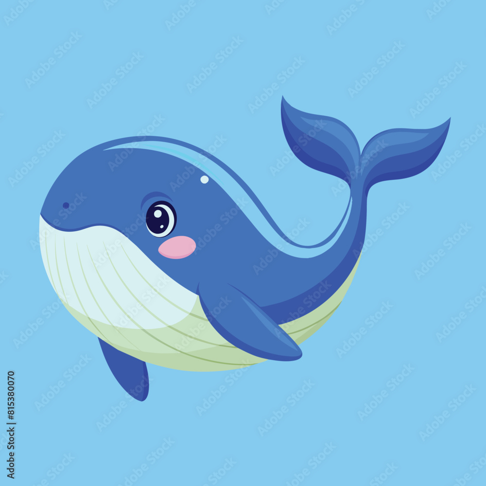 Cute Blue Whale Swimming Cartoon Vector Icon Illustration Animal Nature Icon Isolated Flat Vector Cute Blue Whale Swimming Cartoon Vector Icon Illustration Animal Nature Icon Isolated Flat Vector