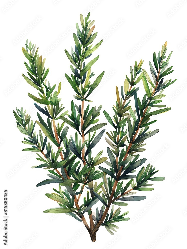 Fototapeta premium rosemary on isotate white back background