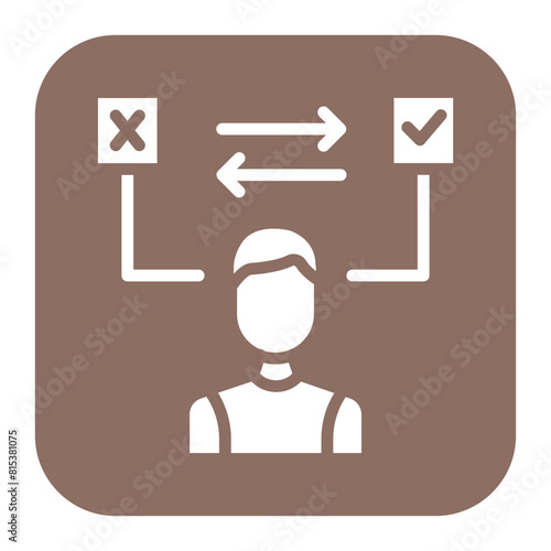 Decisiveness icon vector image. Can be used for Leadership.