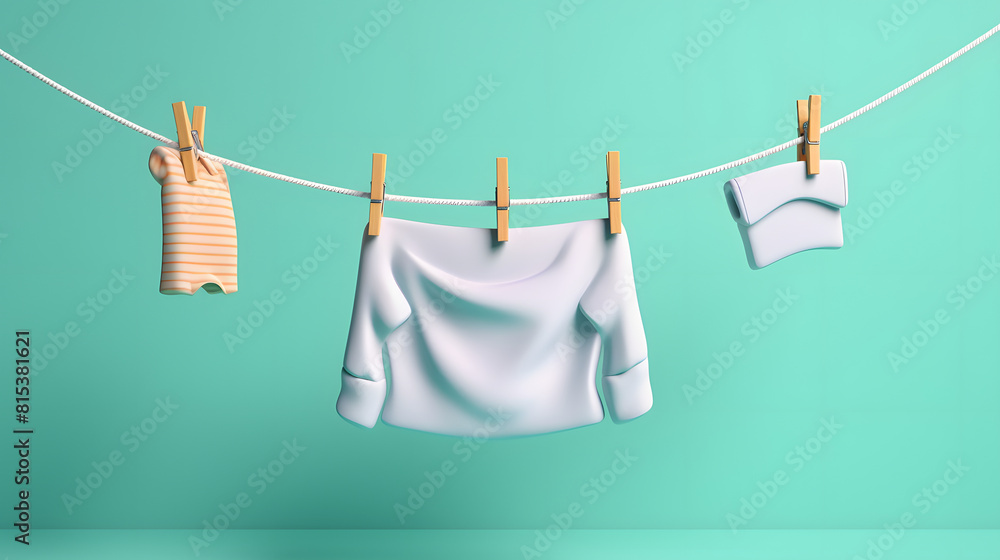 Clothesline Icon Laundry 3d Clothesline Icon Laundry 3d