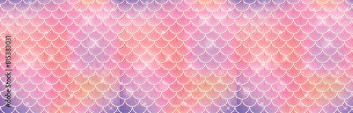 Colorful fish scale pattern with gradient effect