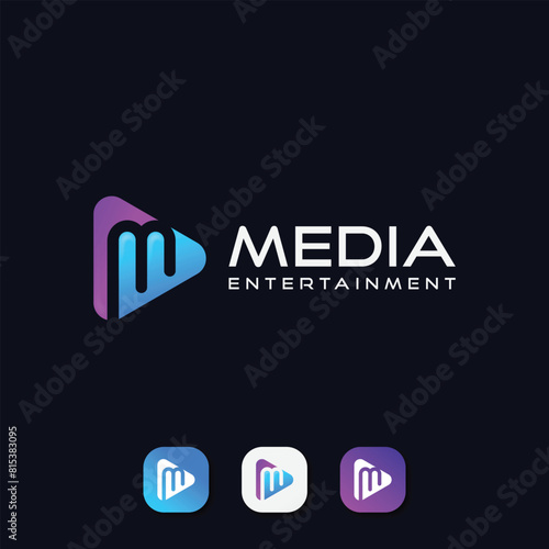 Media Tech Logo Design . 100% Easy Editable file . Unique and modern logo
