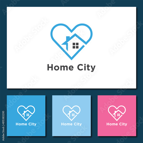 Home City logo for real estate .  100% Easy Editable file . Unique and modern logo